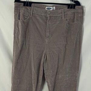 Old Navy Ankle Flare High Rise Velvet Pants Grey Size 16 Tall